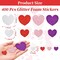 400PCS Heart Shaped Glitter Foam Stickers – Self-Adhesive Red, Pink, Purple & White Hearts in 3 Sizes for Kids Crafts, Valentine’s Day, Wedding, Scrapbooking & Party Decorations